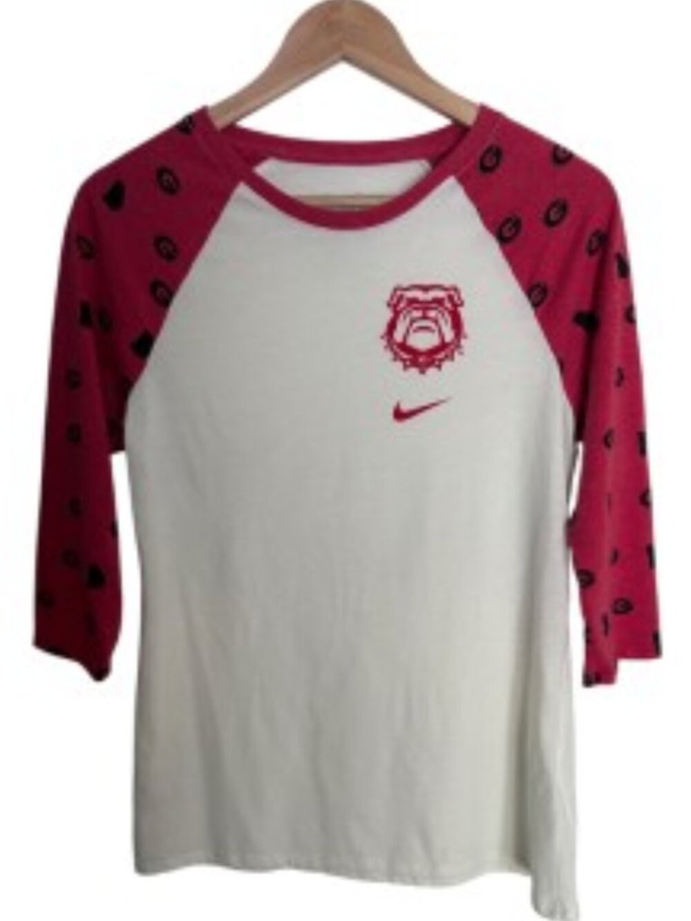 Nike Georgia Bulldogs Raglan Shirt Medium